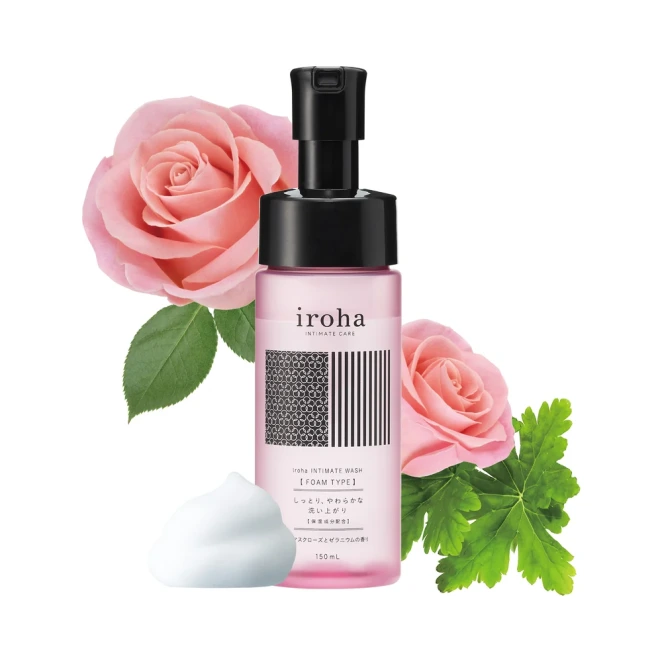 Iroha Damask Rose & Geranium Intimate Foam Wash 5 oz.