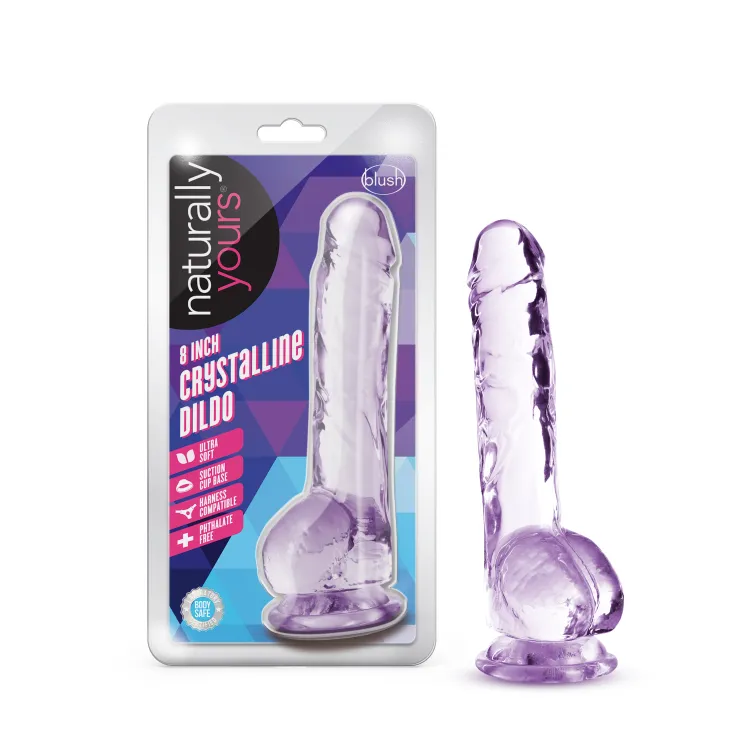 8 in. Realistic Dildo with Balls Amethyst 8 in. Realistic Dildo with Balls Amethyst