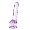 8 in. Realistic Dildo with Balls Amethyst 8 in. Realistic Dildo with Balls Amethyst