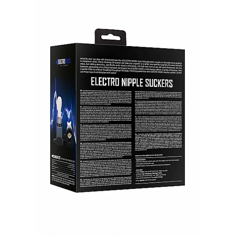 ElectroShock Remote-Controlled E-Stimulation Nipple Suckers White ElectroShock Remote-Controlled E-Stimulation Nipple Suckers White