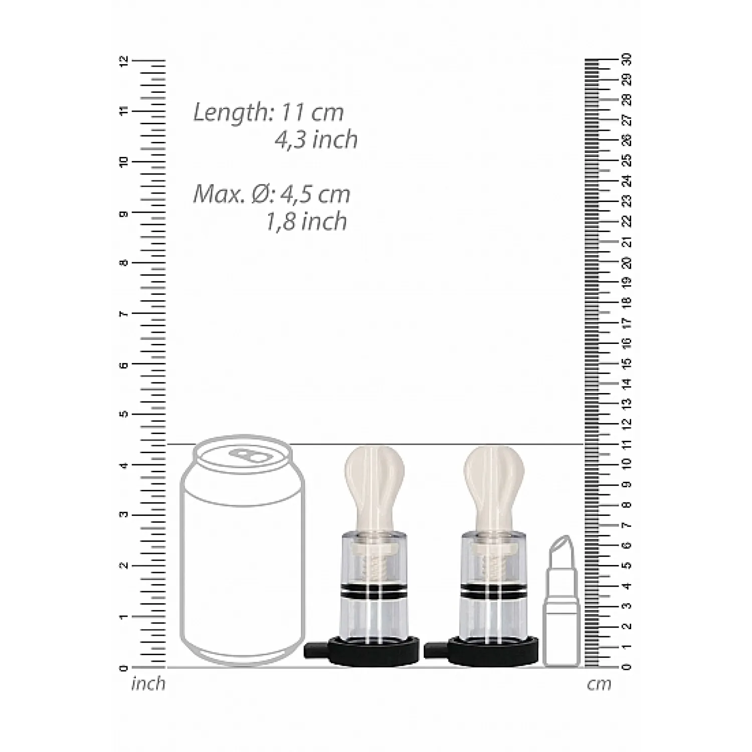 ElectroShock Remote-Controlled E-Stimulation Nipple Suckers White