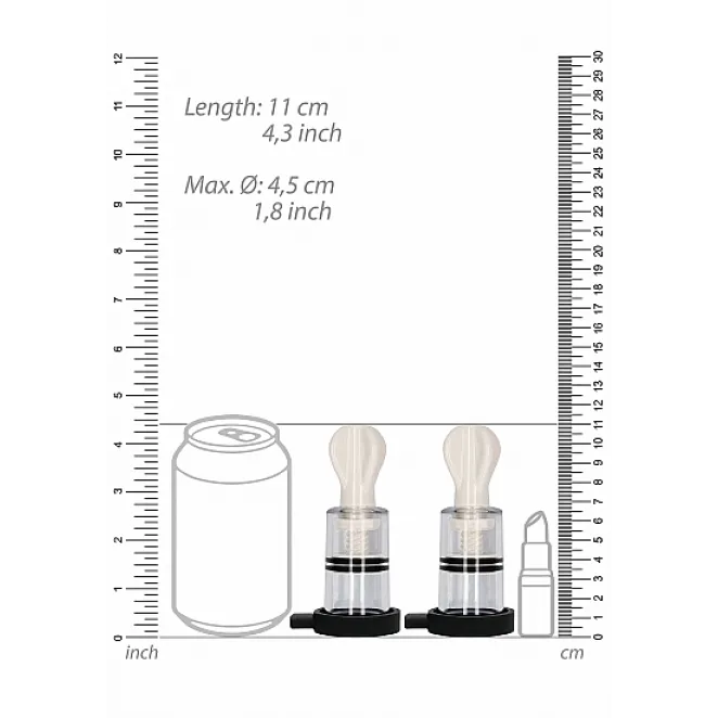 ElectroShock Remote-Controlled E-Stimulation Nipple Suckers White