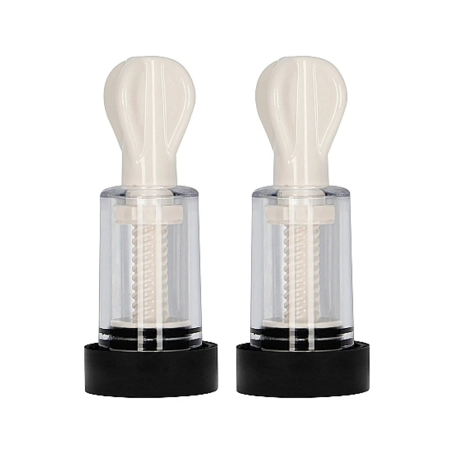 ElectroShock Remote-Controlled E-Stimulation Nipple Suckers White