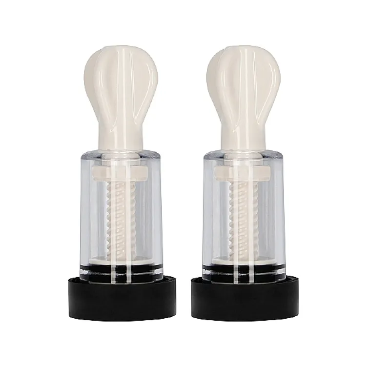 ElectroShock Remote-Controlled E-Stimulation Nipple Suckers White ElectroShock Remote-Controlled E-Stimulation Nipple Suckers White