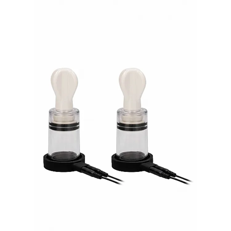 ElectroShock Remote-Controlled E-Stimulation Nipple Suckers White ElectroShock Remote-Controlled E-Stimulation Nipple Suckers White