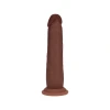 7 Inch RealRock Ultra Realistic Sliding Skin Dual Density Silicone Dildo Brown