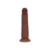 7 Inch RealRock Ultra Realistic Sliding Skin Dual Density Silicone Dildo Brown
