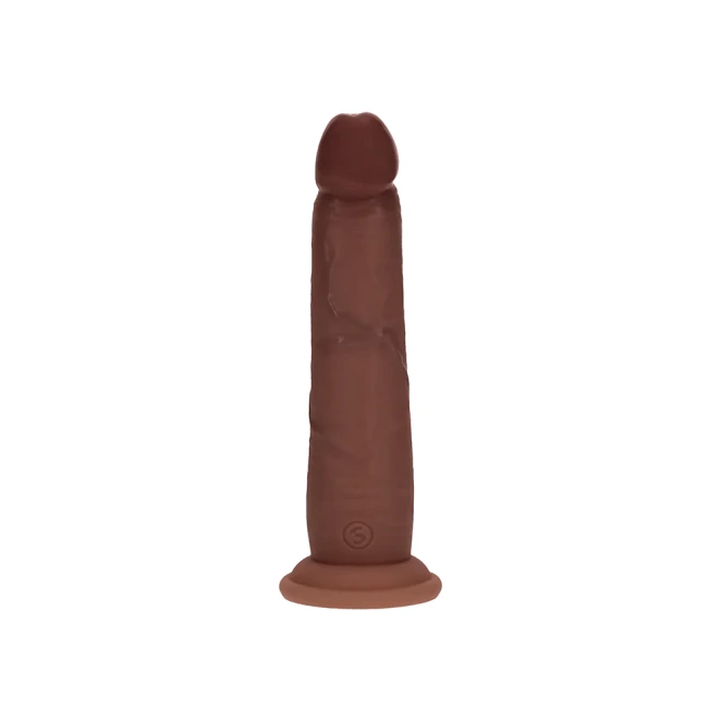 7 Inch RealRock Ultra Realistic Sliding Skin Dual Density Silicone Dildo Brown