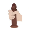 7 Inch RealRock Ultra Realistic Sliding Skin Dual Density Silicone Dildo Brown