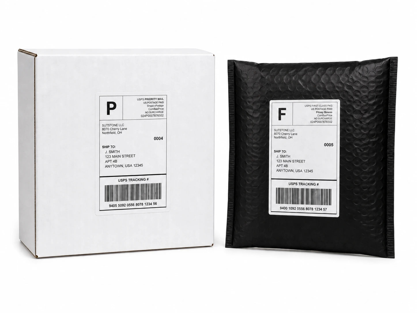 Example of a discreet SlipDix shipping label