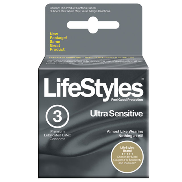 LifeStyles Ultra Sensitive Condoms (3-Pack) (10967) | SlipDix.com