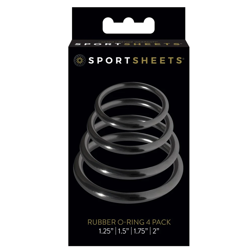 Rubber O-Ring 4-Pack Black