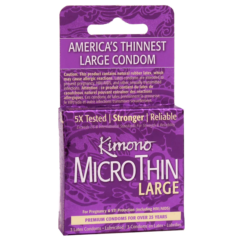 Kimono Micro Thin Large Condoms 3-Pack