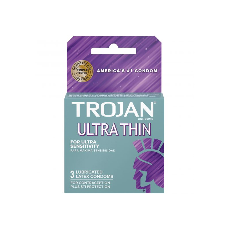 Trojan Ultra-Thin Lubricated Condoms 3-Pack