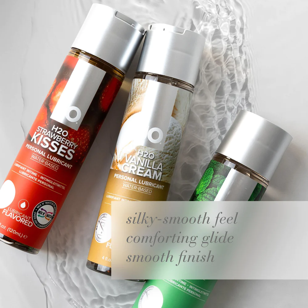 JO H2O Strawberry Kisses Flavored Water-Based Lubricant 4 oz. (26194) | SlipDix.com