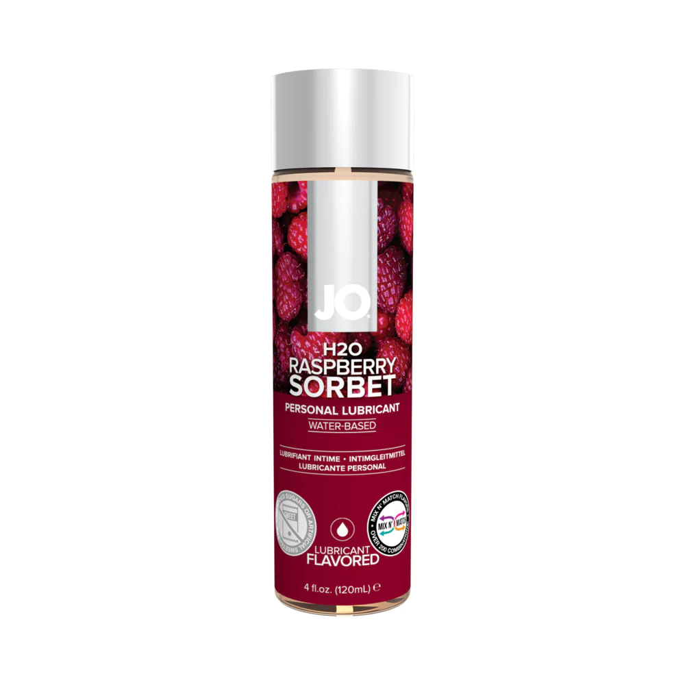 JO H2O Raspberry Sorbet Flavored Water-Based Lubricant 4 oz. (26195) | SlipDix.com