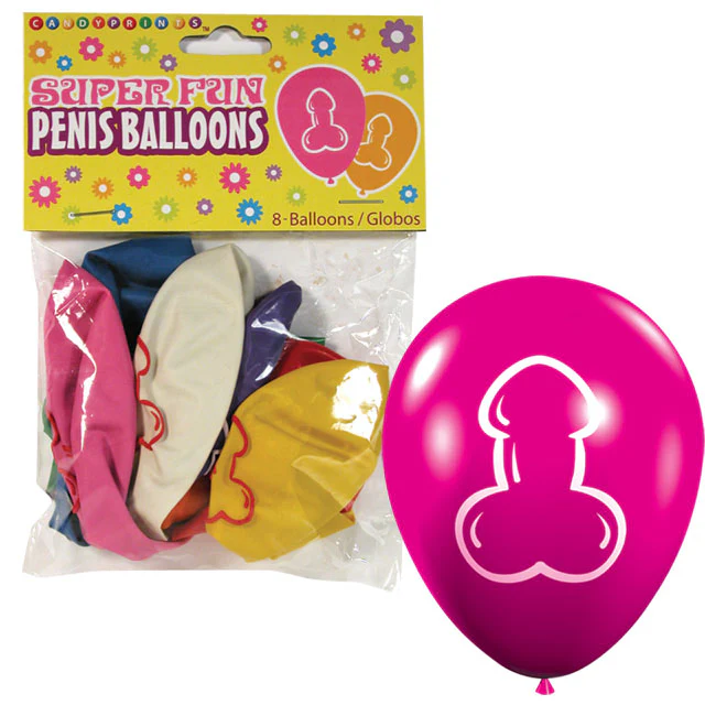 Super Fun Penis Balloons 8-Pack (29042) | SlipDix.com