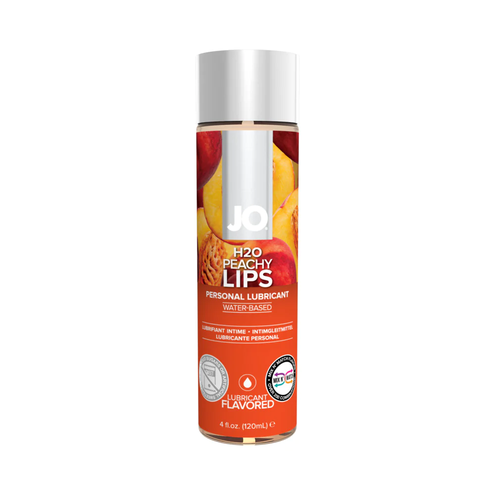 JO H2O Peachy Lips Flavored Water-Based Lubricant 4 oz. (34104) | SlipDix.com