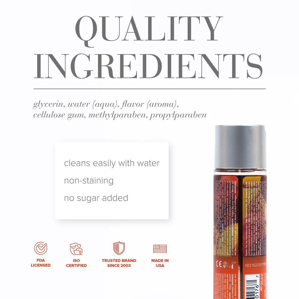 JO H2O Peachy Lips Flavored Water-Based Lubricant 4 oz. (34104) | SlipDix.com
