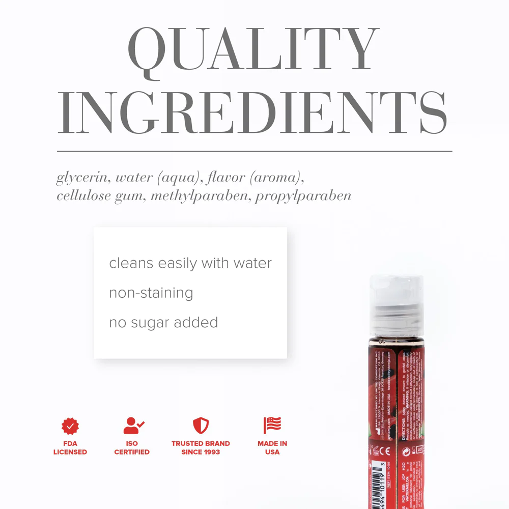 JO H2O Succulent Watermelon Flavored Water-Based Lubricant 1 oz.