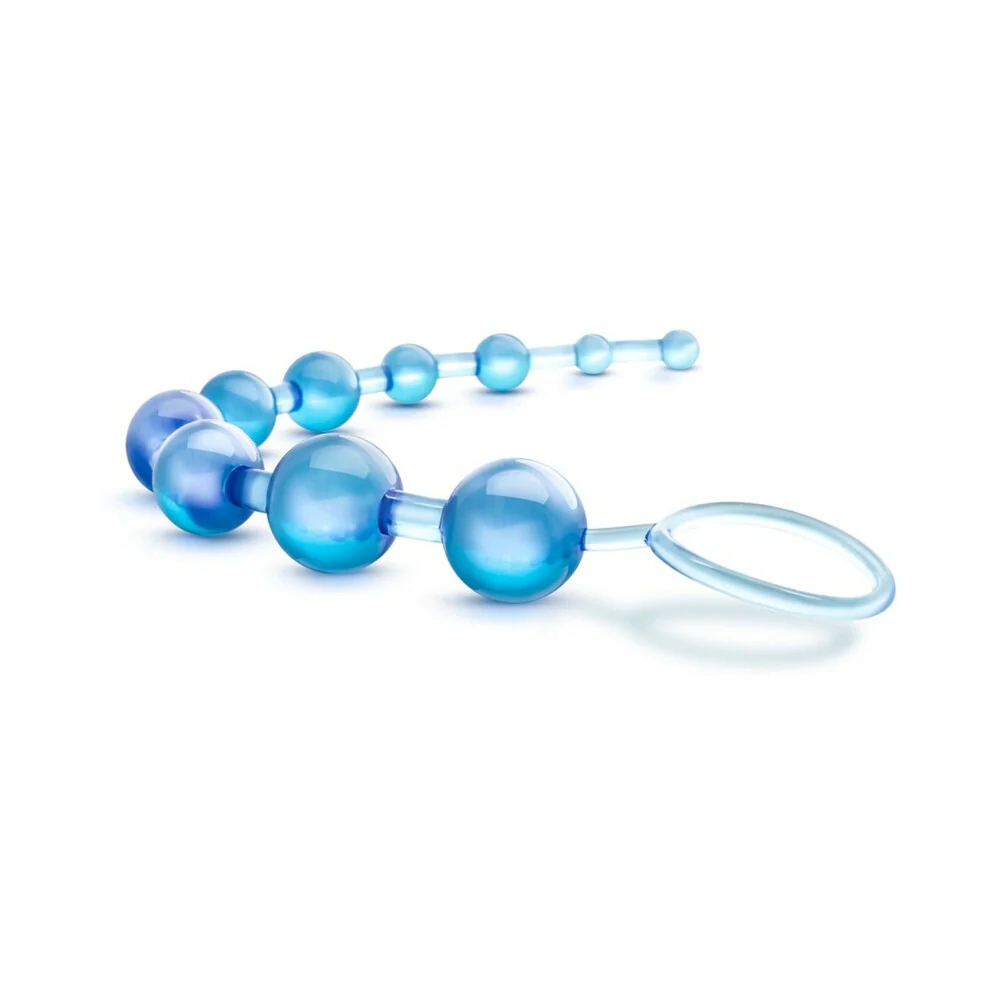 B Yours Basic Anal Beads 12.75 in. Blue