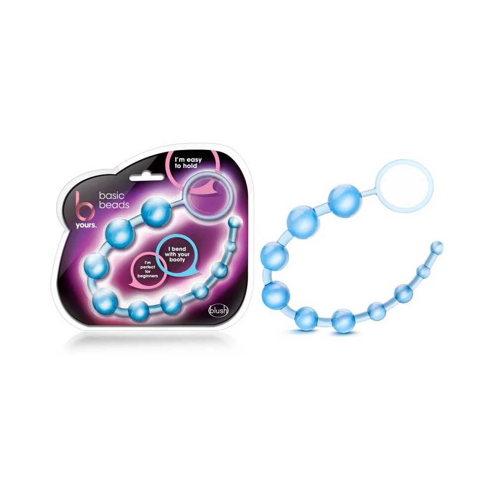 B Yours Basic Anal Beads 12.75 in. Blue