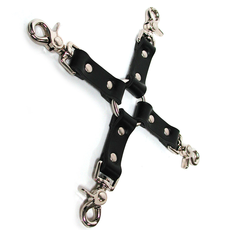 KinkLab Leather Hog Tie Black