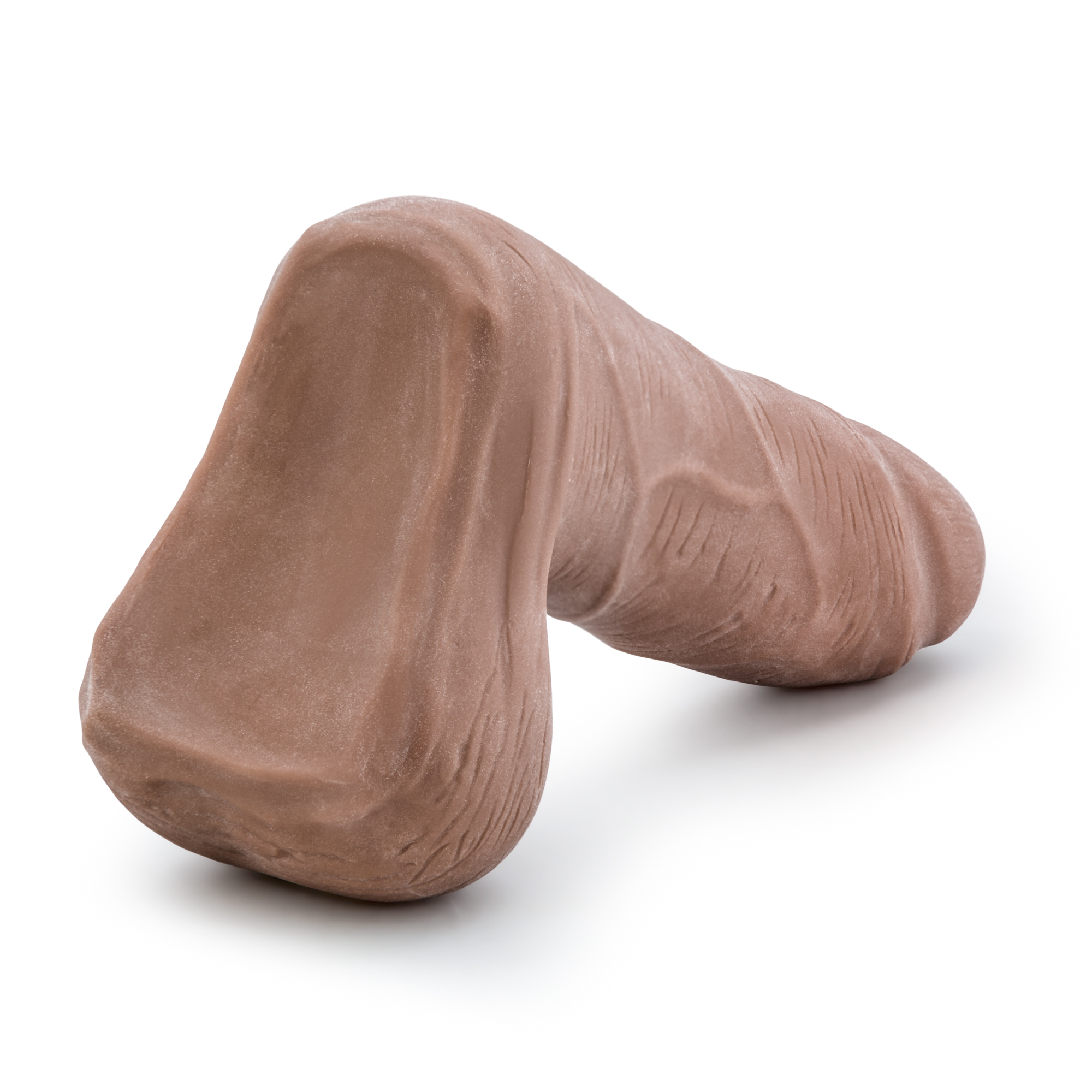 5 in. Posable Dual Density Dildo with Balls Tan