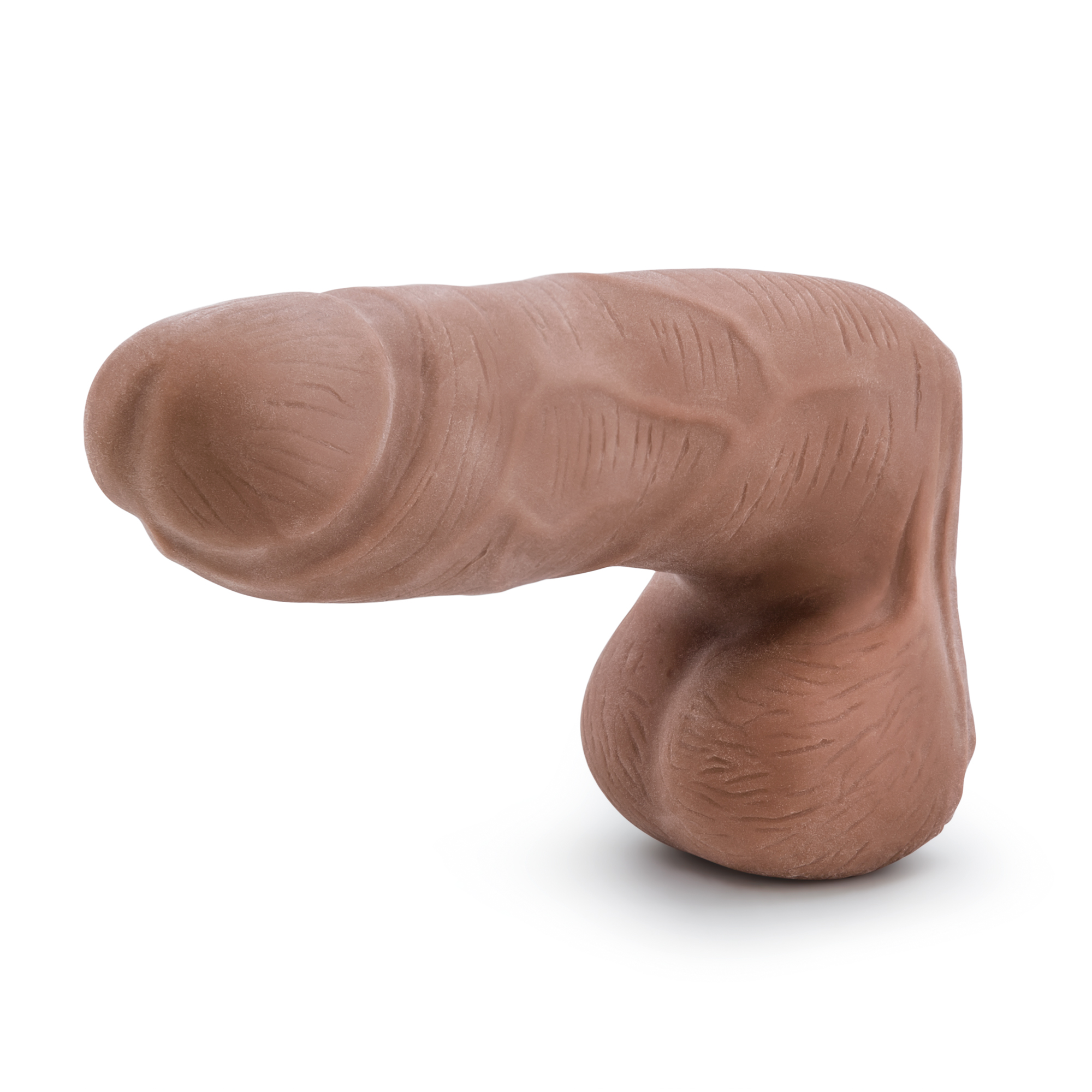 5 in. Posable Dual Density Dildo with Balls Tan