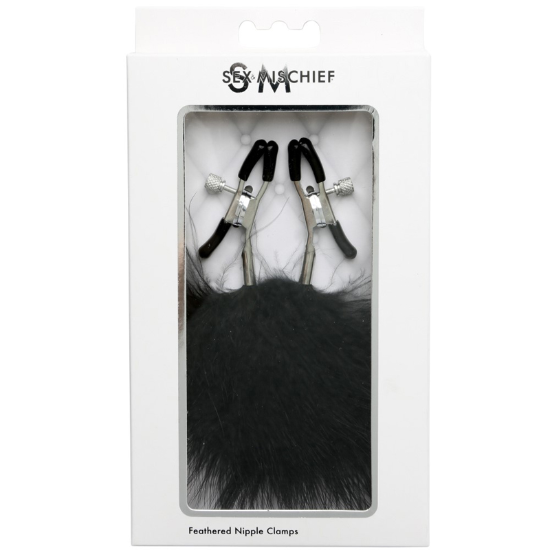 Adjustable Feathered Nipple Clamps Black