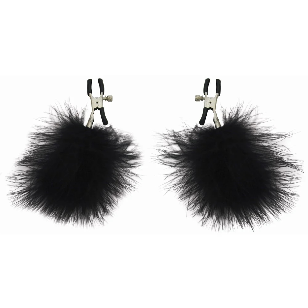 Adjustable Feathered Nipple Clamps Black