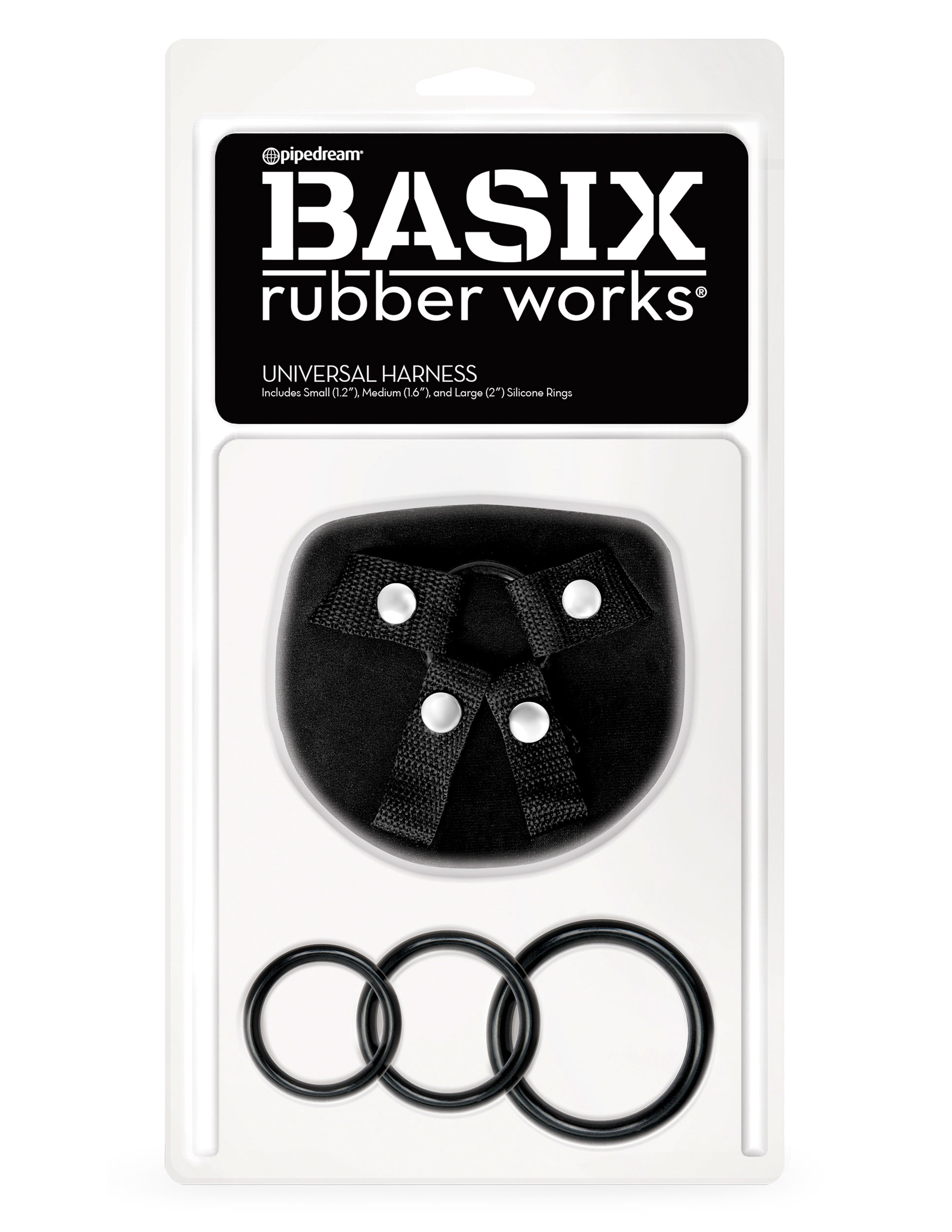 Basix Rubber Works Universal Harness O/S Black