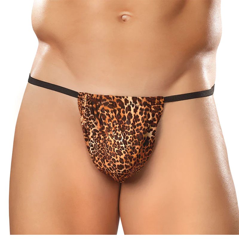 Male Power Animal Posing Strap Leopard