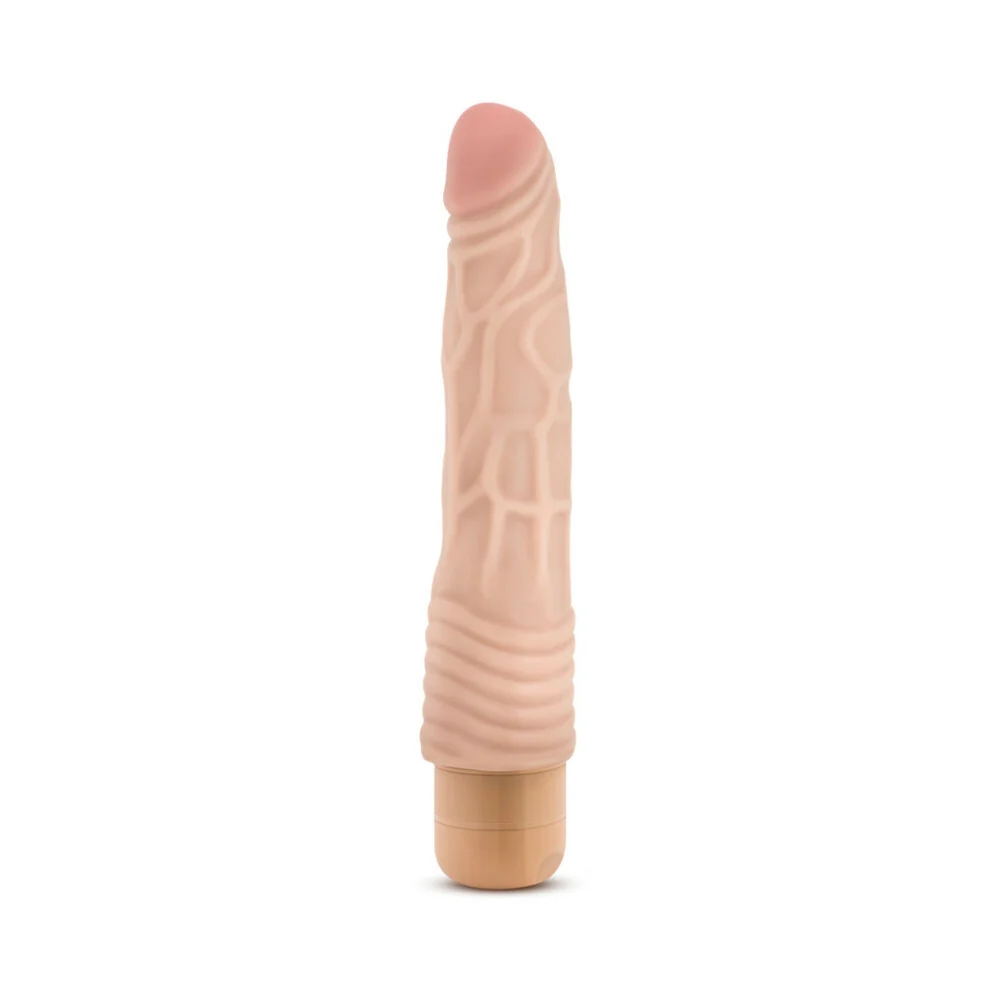 9 in. Realistic Vibrating Dildo Beige