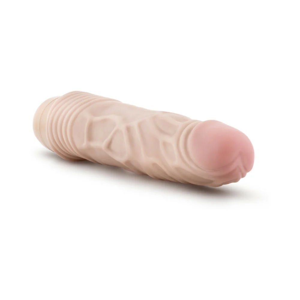 9 in. Realistic Vibrating Dildo Beige