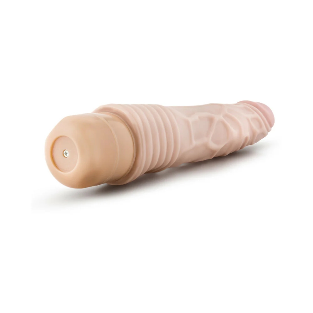 9 in. Realistic Vibrating Dildo Beige