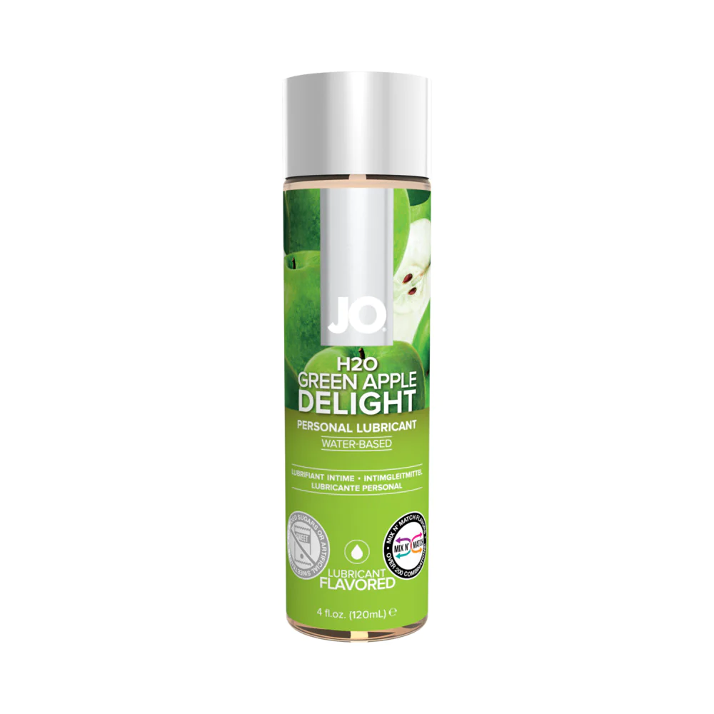 JO H2O Green Apple Delight Flavored Water-Based Lubricant 4 oz. (45145) | SlipDix.com