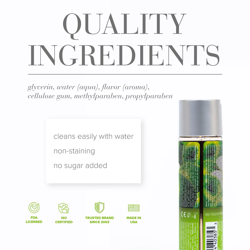 JO H2O Green Apple Delight Flavored Water-Based Lubricant 4 oz. (45145) | SlipDix.com