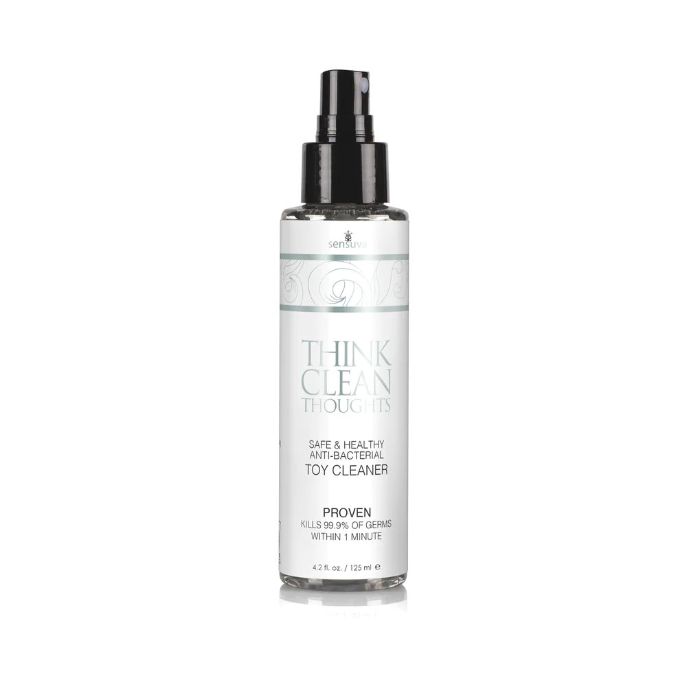 Sensuva Think Clean Thoughts Anti-Bacterial Toy Cleaner 4.2 oz. (52346) | SlipDix.com