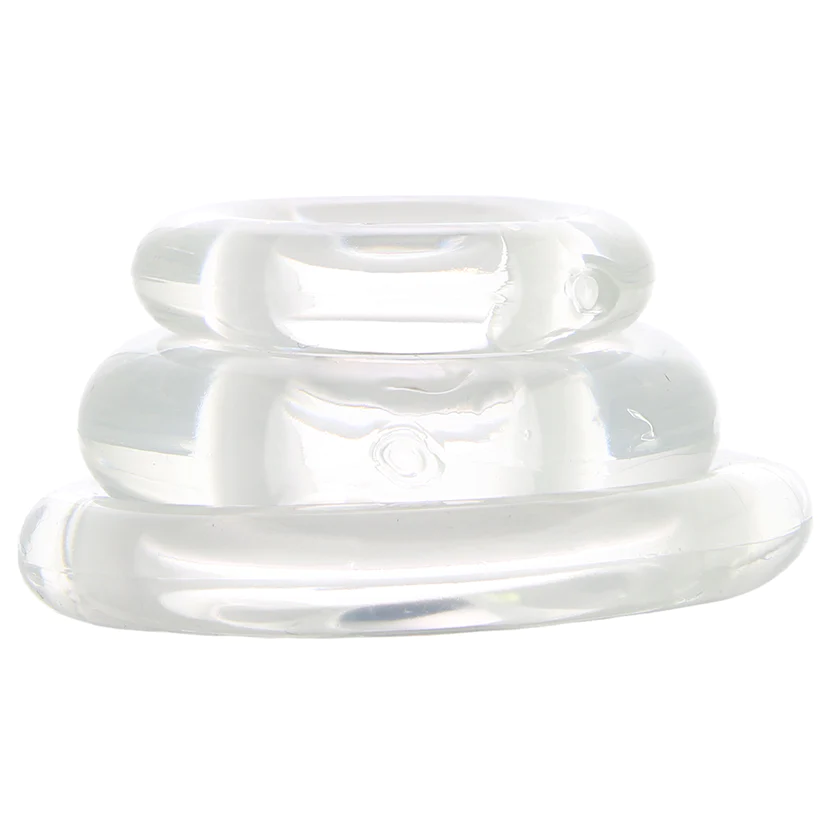 Cock Ring Set 3-Pack Clear