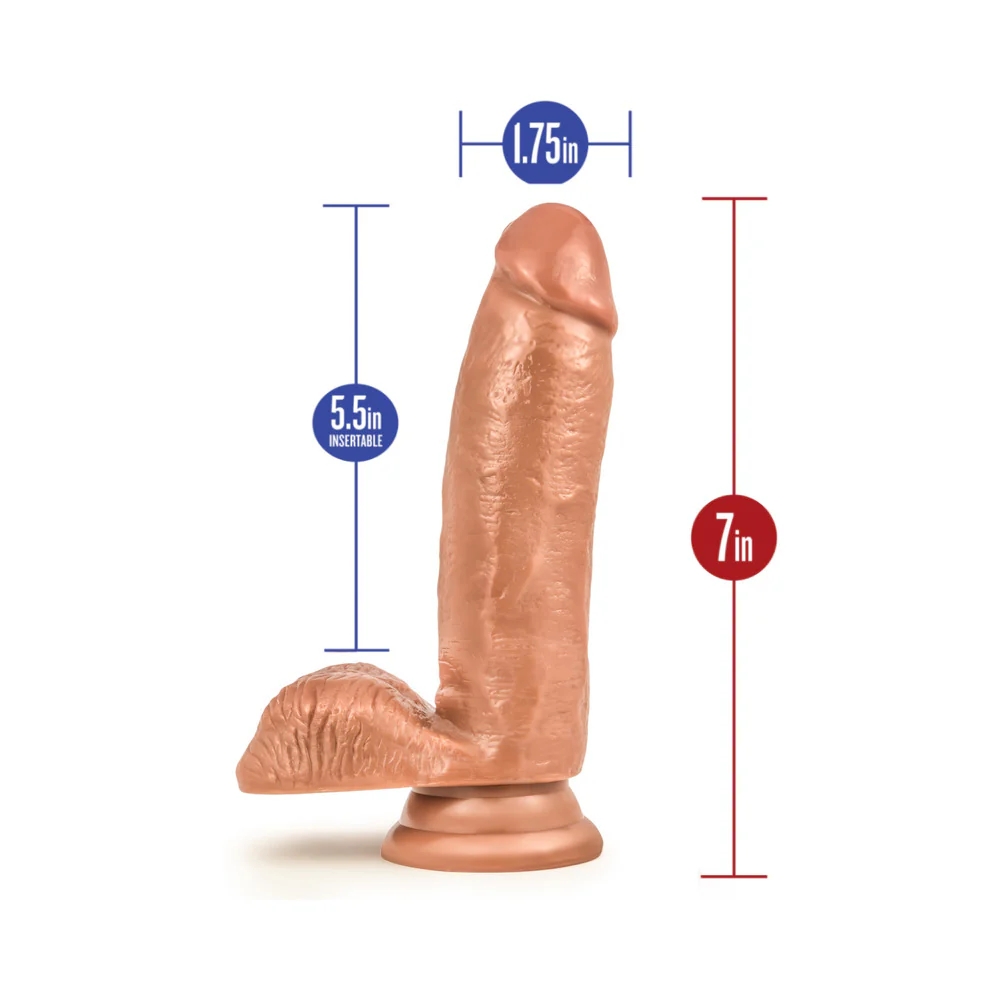 7 in.  "Manny The Fireman" Realistic Dildo with Balls