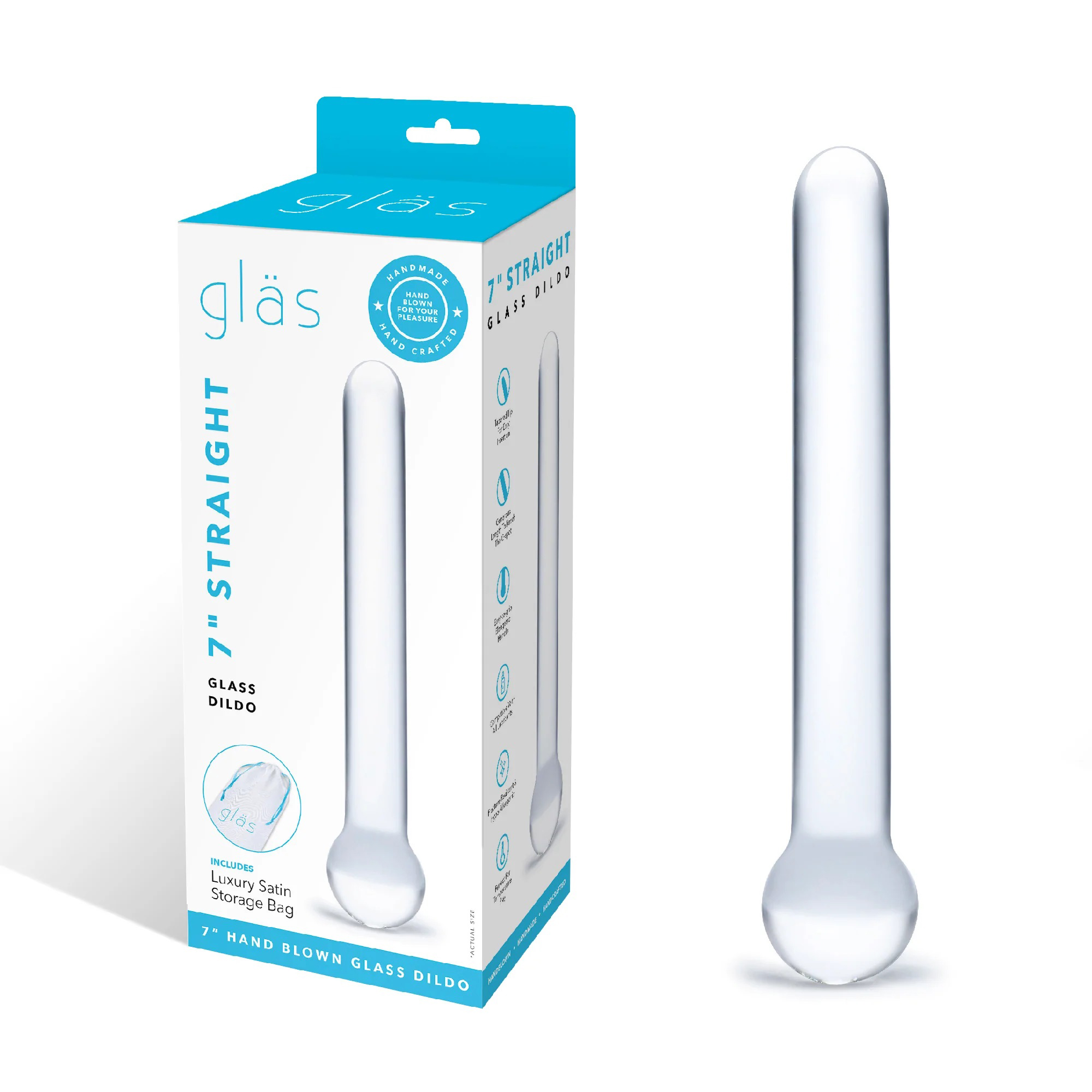 7 in. Straight Glass Dildo