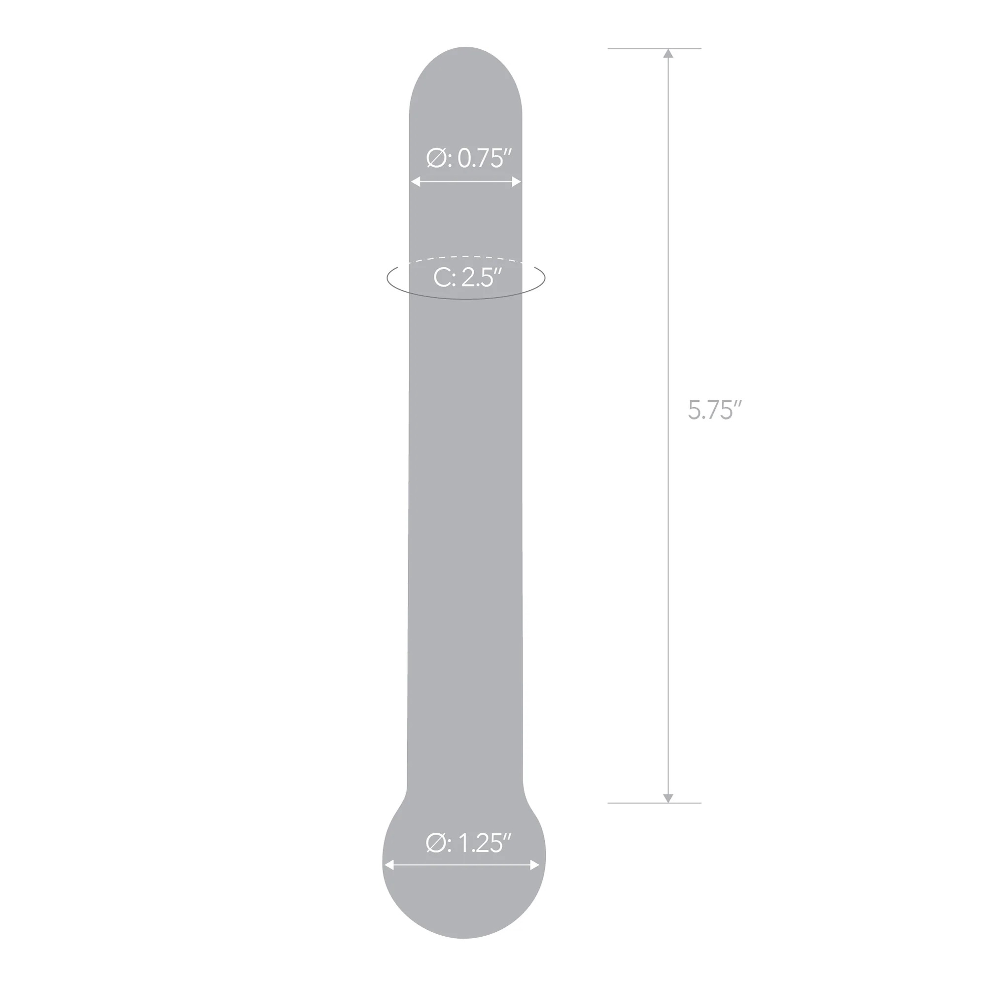 7 in. Straight Glass Dildo