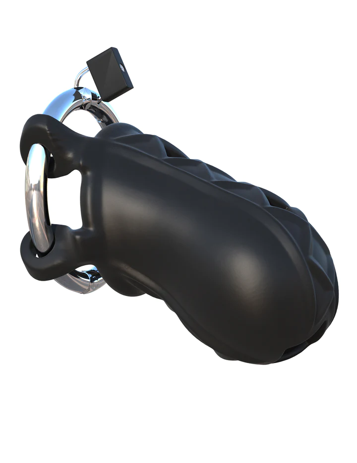 Fantasy C-Ringz Extreme Locking Chastity Cage Black