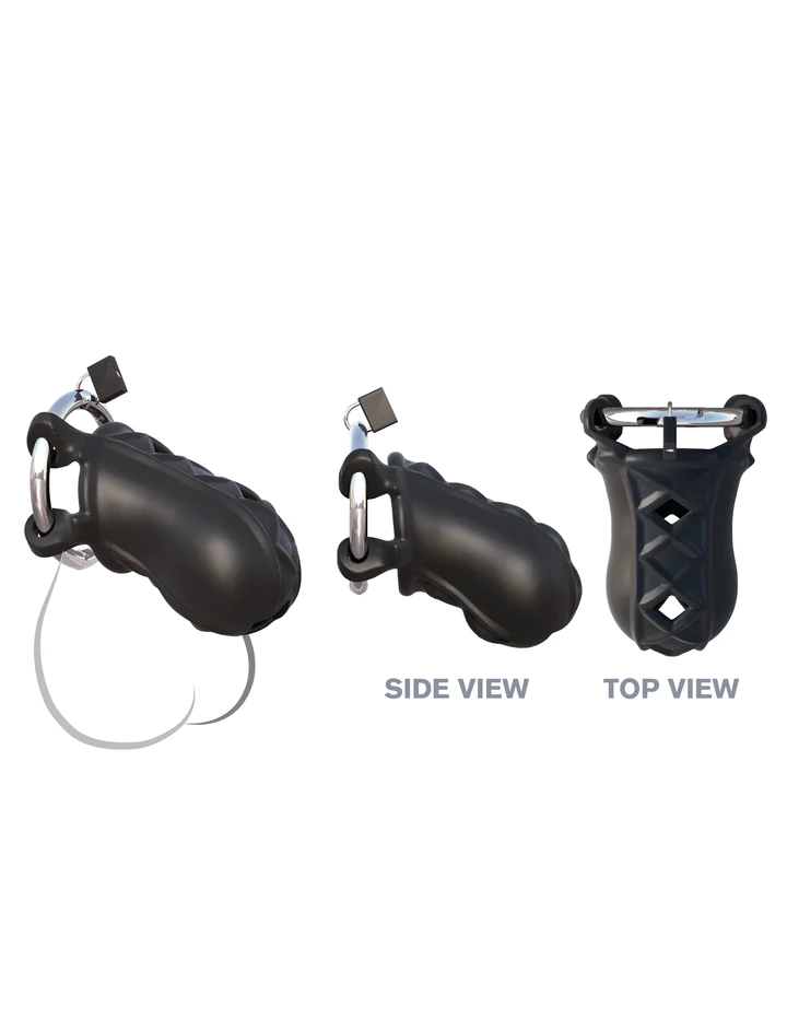 Fantasy C-Ringz Extreme Locking Chastity Cage Black