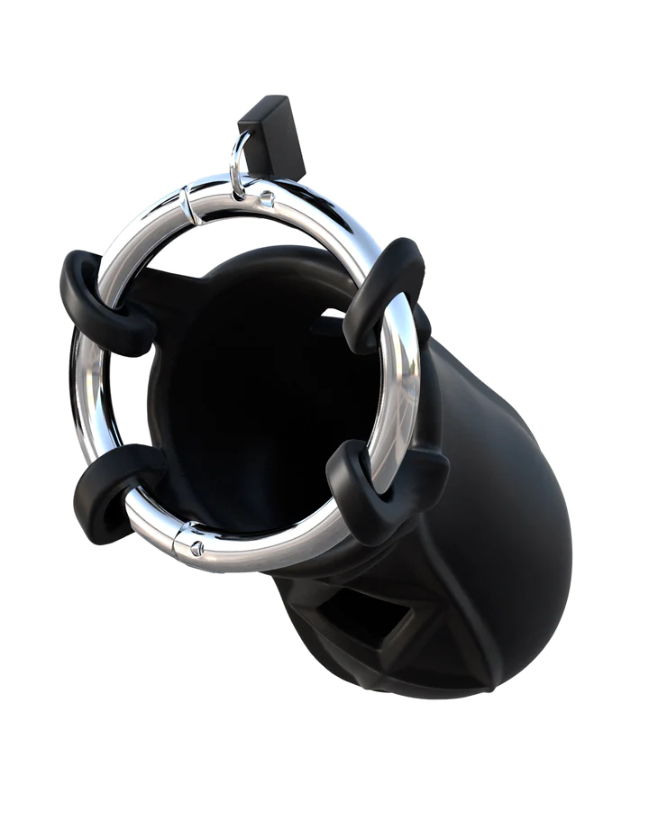 Fantasy C-Ringz Extreme Locking Chastity Cage Black