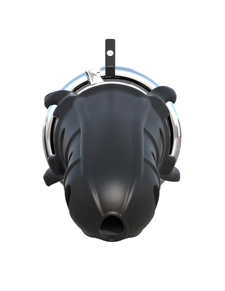 Hardcore Cock Blocker Locking Chastity Cage Black