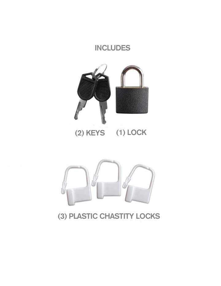 Hardcore Cock Blocker Locking Chastity Cage Black
