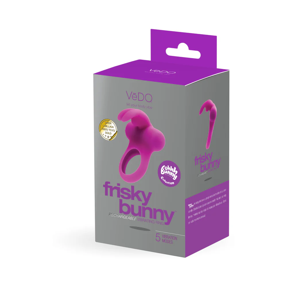 VeDO Frisky Bunny Vibrating Couples Rabbit Cock Ring Purple