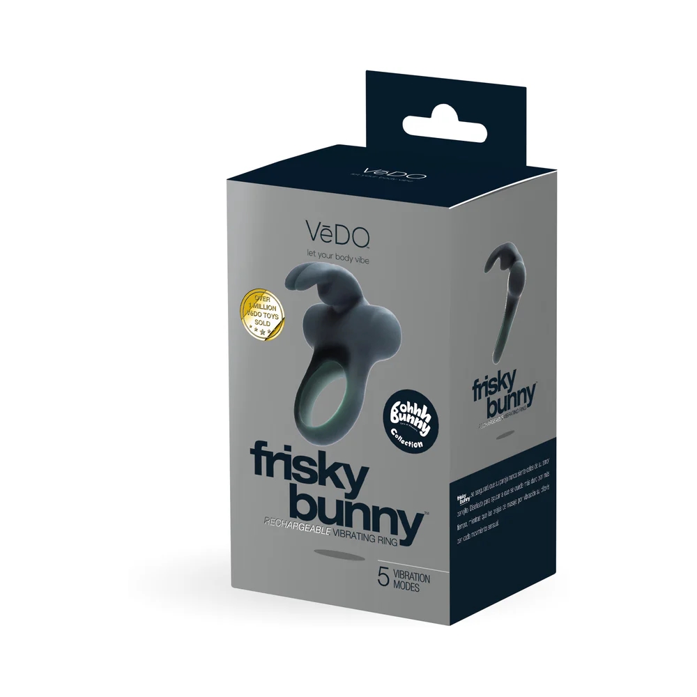 VeDO Frisky Bunny Vibrating Couples Rabbit Cock Ring Black